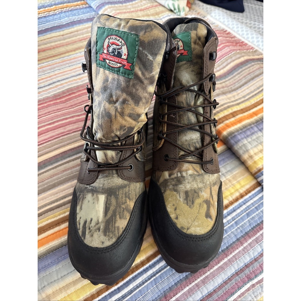 Brahma Men's Green Camo Gobbler Hunter Hiker Waterproof Boots Size 13 NWOB